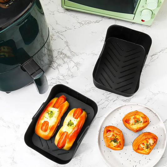 7 Piece Air Fryer Accessory Set with Silicone Liner, Grill Rack, Steamer Basket and Baking Tray for Air Fryer Cooking - Image 3