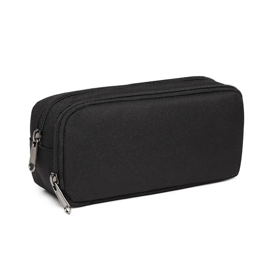 Pencil Case - Stationery Pencil Case - Large Capacity Zipper Pocket - Large Capacity Storage Pencil Case - Suitable for School, University, Office Supplies - 1 Piece - Black
