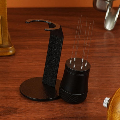 Coffee Mixer - Fabric Mixer with Holder - 6-Pin Coffee Stirrer - Removable and Washable Mixer - Black - Image 4