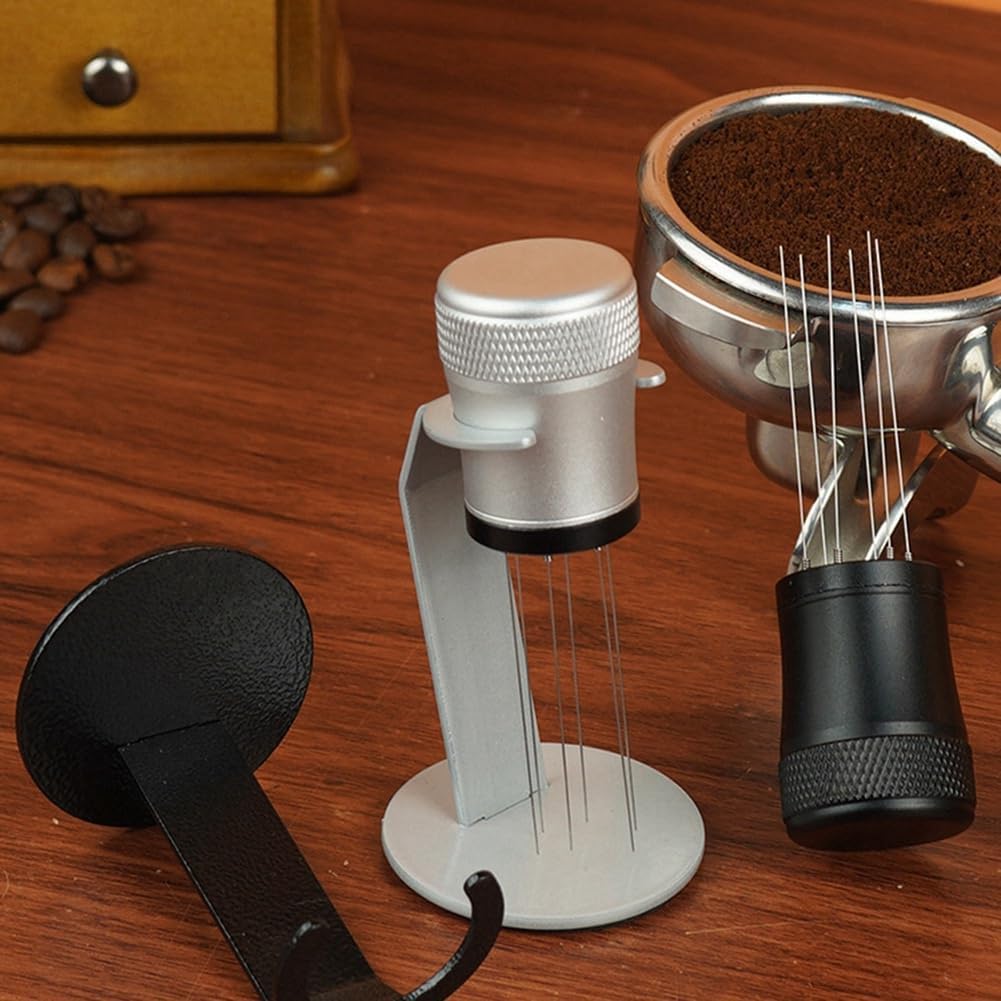 Coffee Mixer - Fabric Mixer with Holder - 6-Pin Coffee Stirrer - Removable and Washable Mixer - Black - Image 5