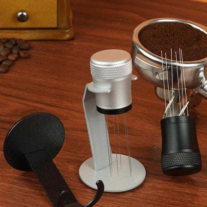 Coffee Mixer - Fabric Mixer with Holder - 6-Pin Coffee Stirrer - Removable and Washable Mixer - Black - Image 5