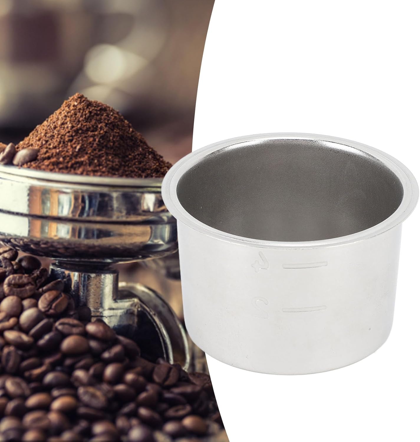 Coffee filter basket - Suitable for semi-automatic coffee machine Filter holder - Durable and high filter precision - 304 stainless steel - 10 pieces - Image 3