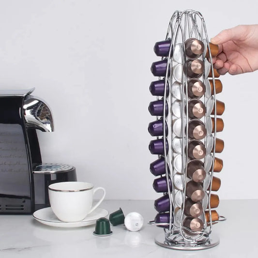 Coffee capsule holder - 40 capsules Coffee pod holder - Coffee pod holder - Silver - Image 2