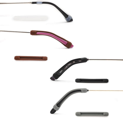 Silicone Ear Hooks - Eyeglass Accessories - Anti-slip and Anti-fall Leg Straps - Fixed Glasses Frame - Suitable for Reading, Sports and Other Activities - 10 Pairs