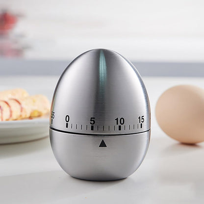 Egg Timer - Kitchen Timer - Analogue Kitchen Timer - Mechanical Kitchen Timer - Timer - Egg - Stainless Steel - Image 3