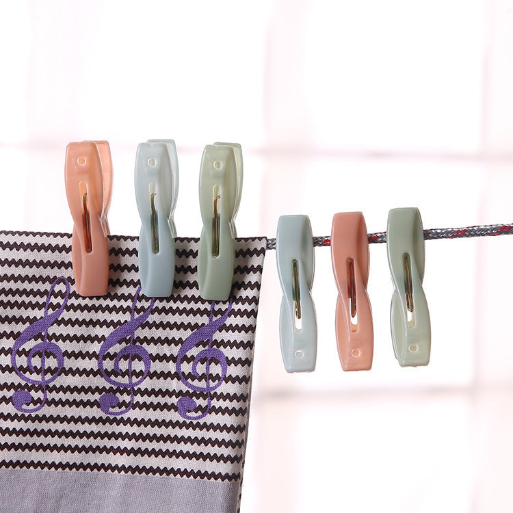 Clothes pegs - Windproof plastic clothes pegs for outdoor use with storage basket - Suitable for sheets, underwear and socks - 30 pieces - Image 2
