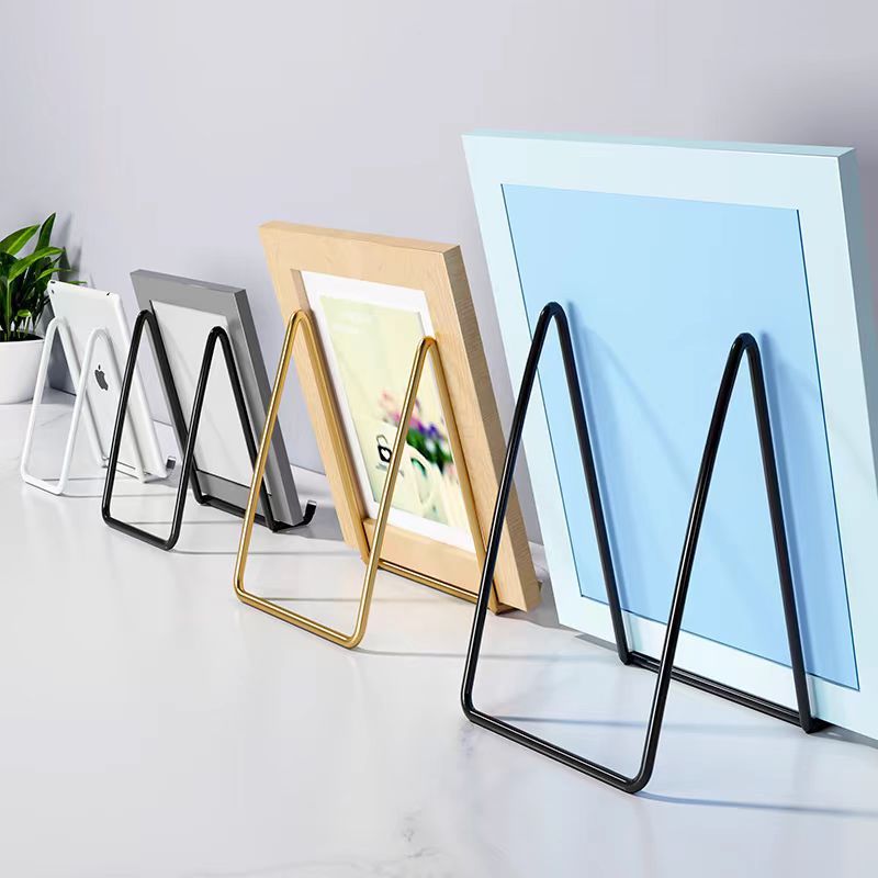 Photo Frame Stand - Set of 4 - Medal and Certificate Stand - Creative Standing Glass Photo Stand - Black - Image 2