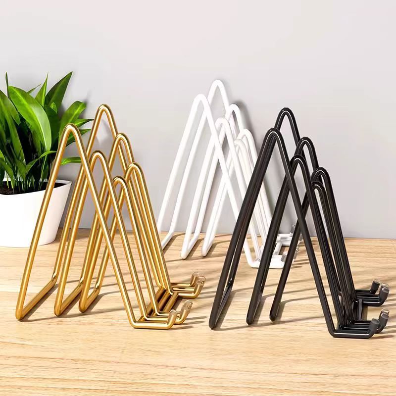 Photo Frame Stand - Set of 4 - Medal and Certificate Stand - Creative Standing Glass Photo Stand - Black - Image 3