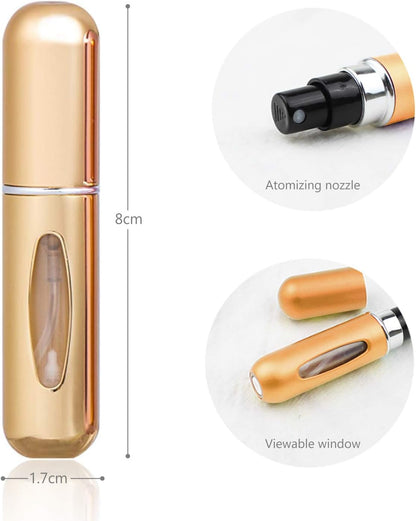 Perfume Spray Bottle 5ml - Mini Travel Atomizer Bottle - Empty Atomizer Bottle with Filling Opening - With Viewing Window - Wallet-Friendly Essential Oil Toner Aftershave - Pack of 5 - Image 3