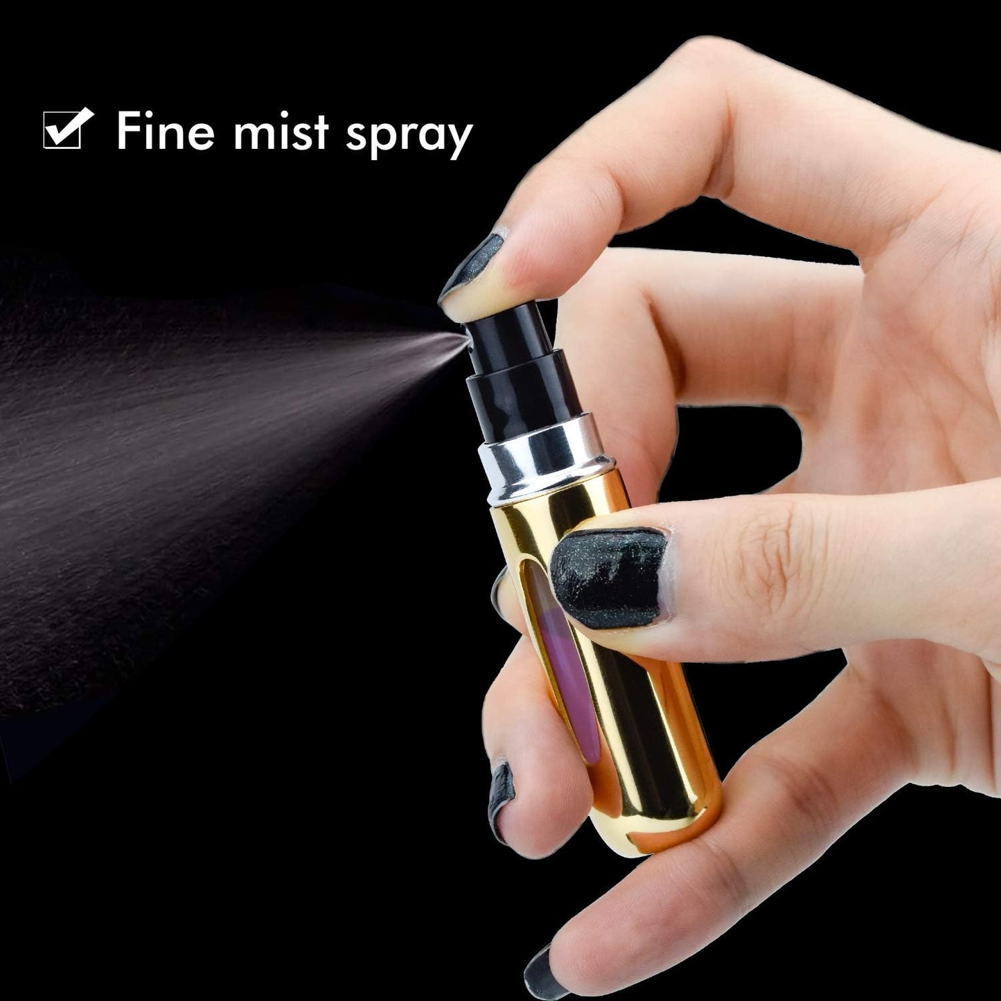 Perfume Spray Bottle 5ml - Mini Travel Atomizer Bottle - Empty Atomizer Bottle with Filling Opening - With Viewing Window - Wallet-Friendly Essential Oil Toner Aftershave - Pack of 5 - Image 5