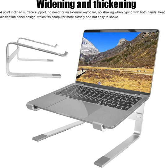 Laptop Stand - Riser - Ergonomic Desktop Computer Stand Made of Aluminum Alloy - with Anti-slip Pads and Ventilation Design - Suitable for 10-17.3 Inch Laptops - Image 2