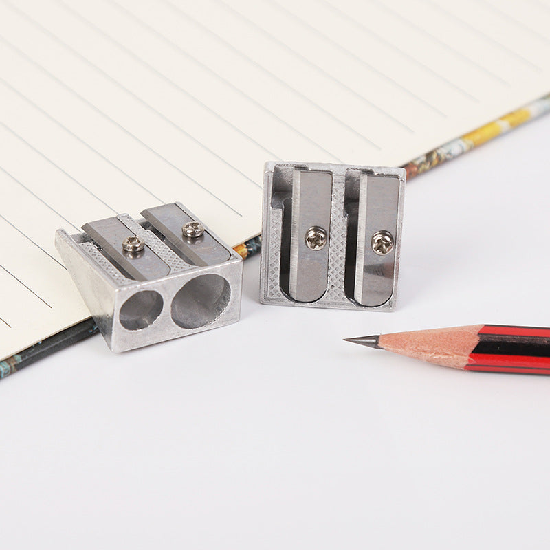 Pencil Sharpener - Pencil Sharpener for Kids - Metal Pencil Sharpener with Double Holes - Makeup & Lip & Eyeliner Sharpener - Suitable for Home Use - 1 - Image 2