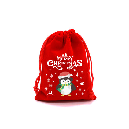 Gift bag - Christmas gift bag - Christmas candy bag - Peace Apple packaging bag - Apple bag - Random style - Red - 12 pieces - Image 4