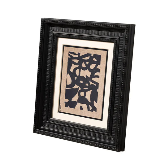 Picture frame - Black picture frame - Oil painting, watercolor, polymer - Used vintage frame - Inner diameter 10.2 * 15.2 cm