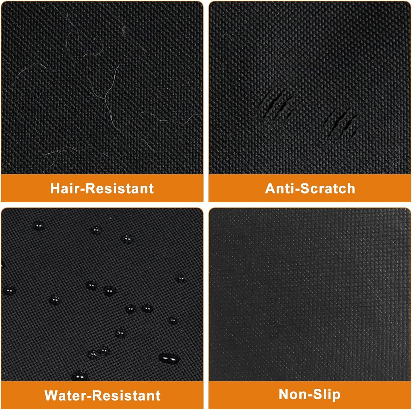 Dog Blanket Car Back Seat - Dog Trunk Liner - Non-Slip & Waterproof Backseat Cover for Pets - Durable Washable Trunk Liner for Travel - Suitable for Small and Medium Cars and Trucks - Black - Image 4