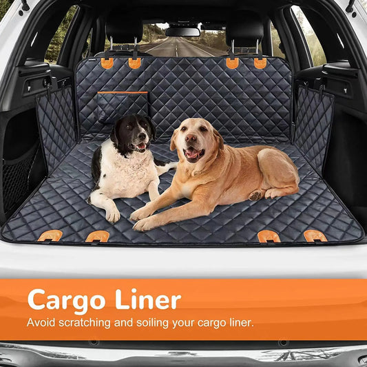 Waterproof Dog Car Seat Cover with Scratch-Resistant Quilted Fabric and Non-Slip Backing for Rear Seats and Travel, Black - Image 3