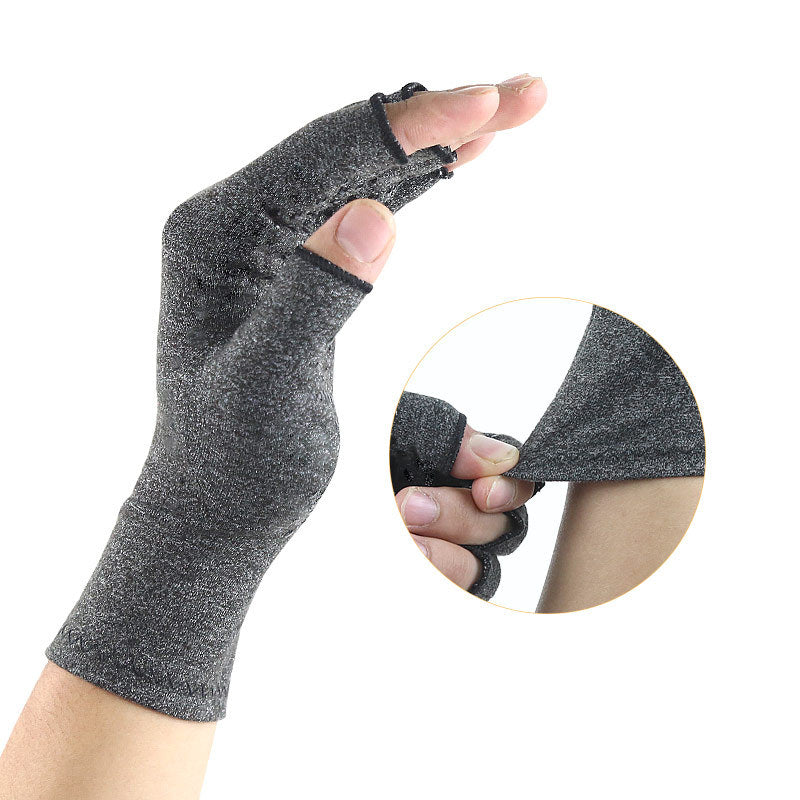 Rheumatism Gloves - Compression Gloves - Unisex - Osteoarthritis - Rheumatism - Arthritis - Repetitive Strain Injury- Carpal Tunnel Syndrome-M - Gray - Image 3