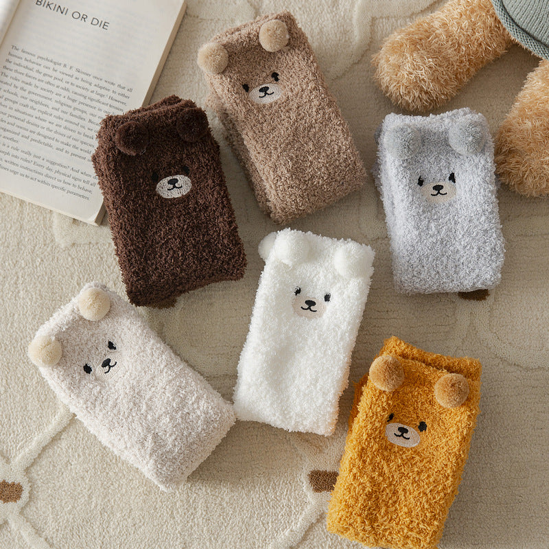 Socks - Cocoon Teddy Bear - Soft - One size - 6 pairs - Image 3