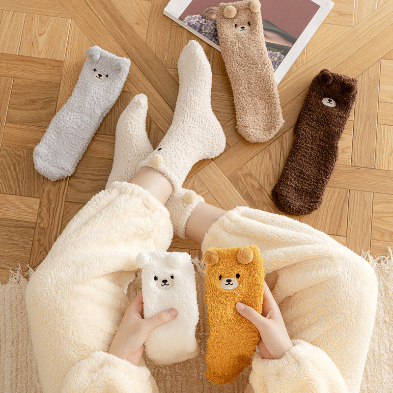 Socks - Cocoon Teddy Bear - Soft - One size - 6 pairs - Image 4