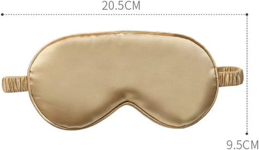 Sleep Mask - Rayon Sleep Mask Set with Headband and Storage Bag - Comfortable Sleep Mask - Perfect for Relaxation and Travel - Fashionable Sleep Mask - Unisex - Gold - Image 2