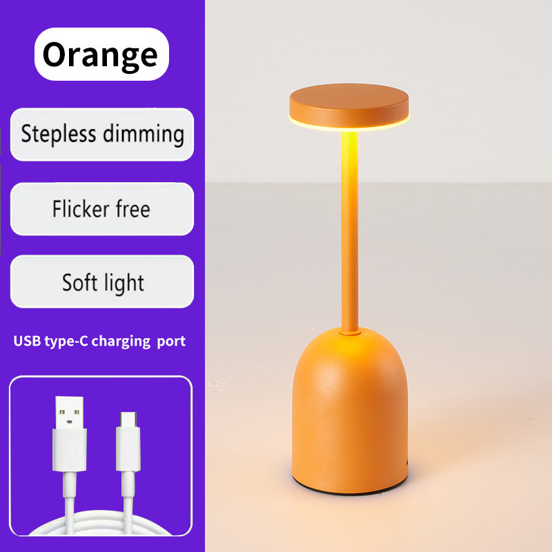 Night light - Minimalist - Scandinavian style - Living room, study, bedroom - Bedside lamp - Orange - Image 3