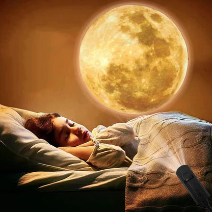Night Light - Projector - Moon Lamp - Moon Projection - USB - Perfect for Bedroom Selfies - Bedroom Ceiling, Room Decoration - Image 3