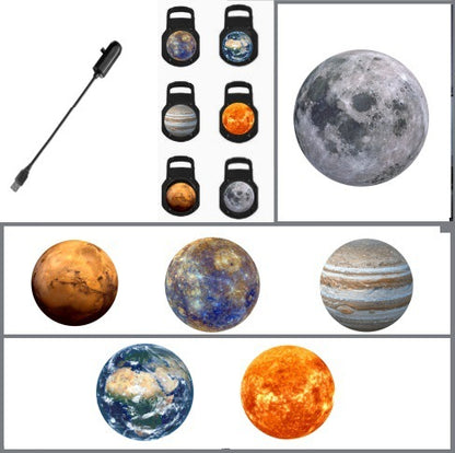 Night Light - Projector - Moon Lamp - Moon Projection - USB - Perfect for Bedroom Selfies - Bedroom Ceiling, Room Decoration - Image 4