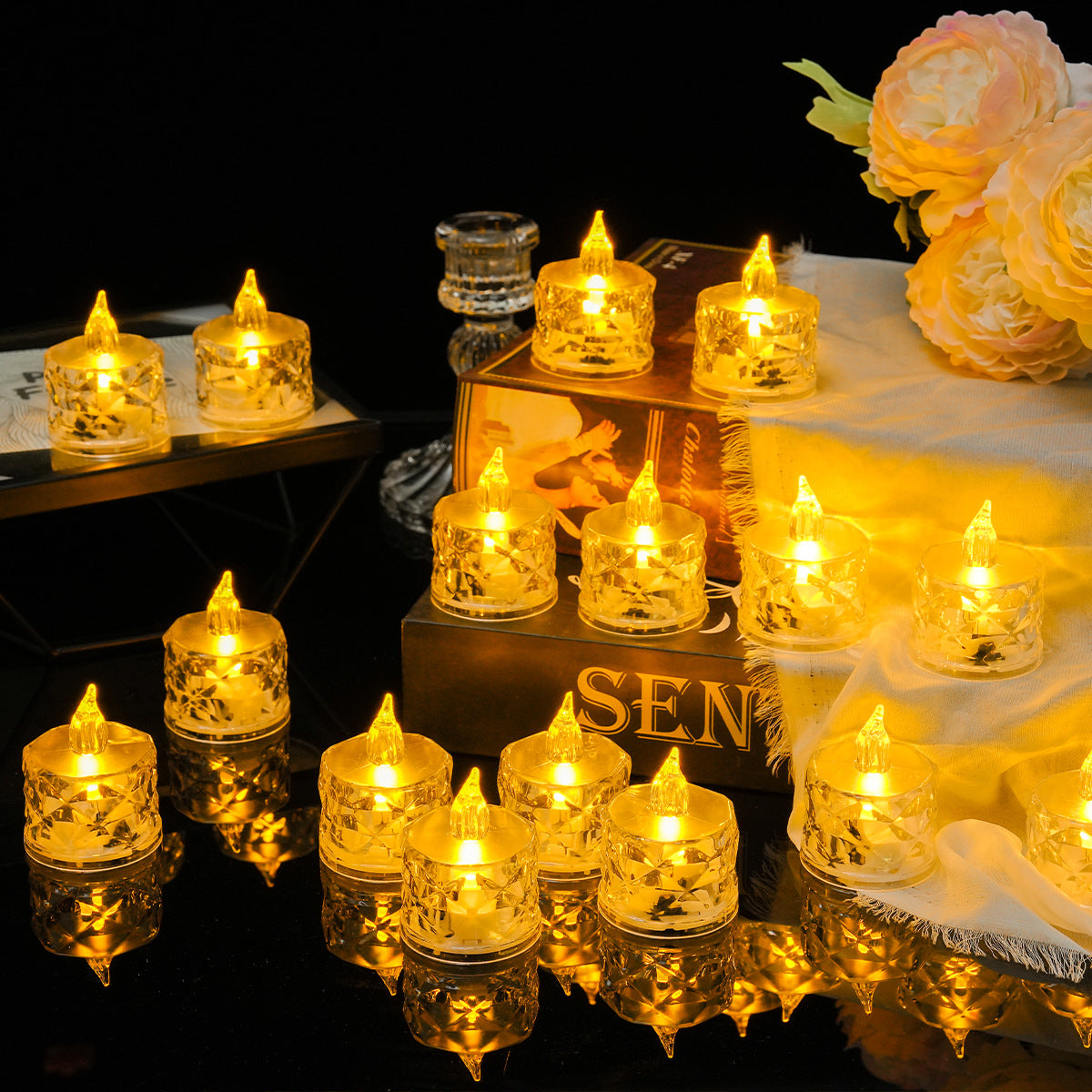 LED Candles - Candle Lighting - LED Electronic Candles - Clear Crystal - Proposal Decorative Lighting - Birthday Gift Acrylic Candle Lighting - Image 3