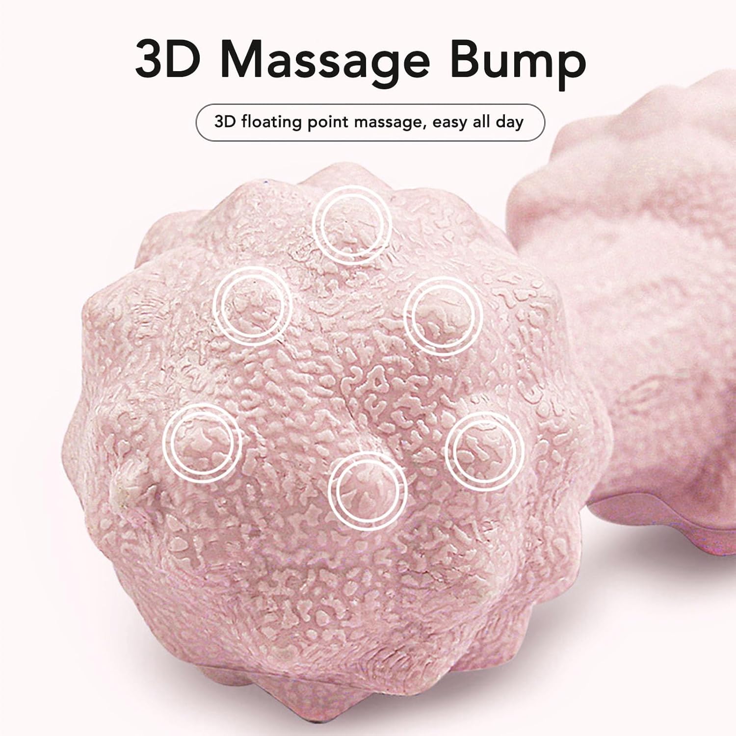 Massage Ball - Peanut Massage Ball - Multidirectional Massage Ergonomic Soft Double Hockey Ball Massage Ball - For Stress Relief Deep Tissue Massage - Pink - Image 3