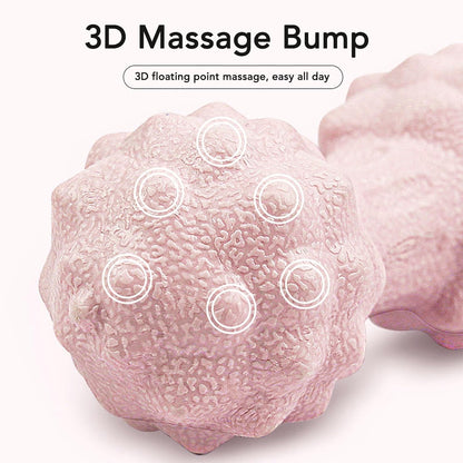 Massage Ball - Peanut Massage Ball - Multidirectional Massage Ergonomic Soft Double Hockey Ball Massage Ball - For Stress Relief Deep Tissue Massage - Pink - Image 3
