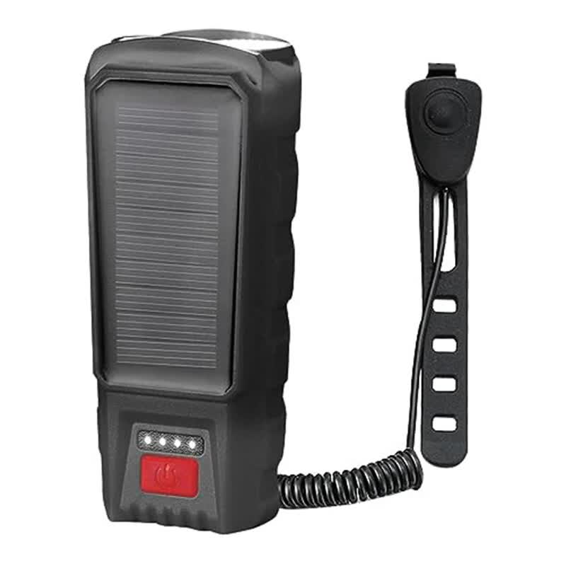 Bicycle Light - Bicycle Front Light - Rechargeable - Solar Powered with High Durability, Dual Lights Ultra-Bright with Horn Function, USB Rechargeable - Image 5