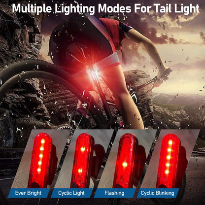 Bicycle Light - Rechargeable Solar Bike Light with 120dB Horn and 1500mAh Battery - USB and Solar Powered Rechargeable, 3 Lighting Modes and 4 Flashing Modes - Waterproof and Durable Bicycle Light for Front and Rear Light - Image 4