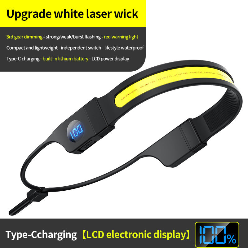 LED Headlamp - 230° Wide Beam - Rechargeable Headlamp with Digital Battery Display - 500 Lumens - Waterproof USB Headlamp for Camping, Running, Hiking - Adjustable Silicone Strap - Image 2