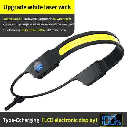 LED Headlamp - 230° Wide Beam - Rechargeable Headlamp with Digital Battery Display - 500 Lumens - Waterproof USB Headlamp for Camping, Running, Hiking - Adjustable Silicone Strap - Image 2