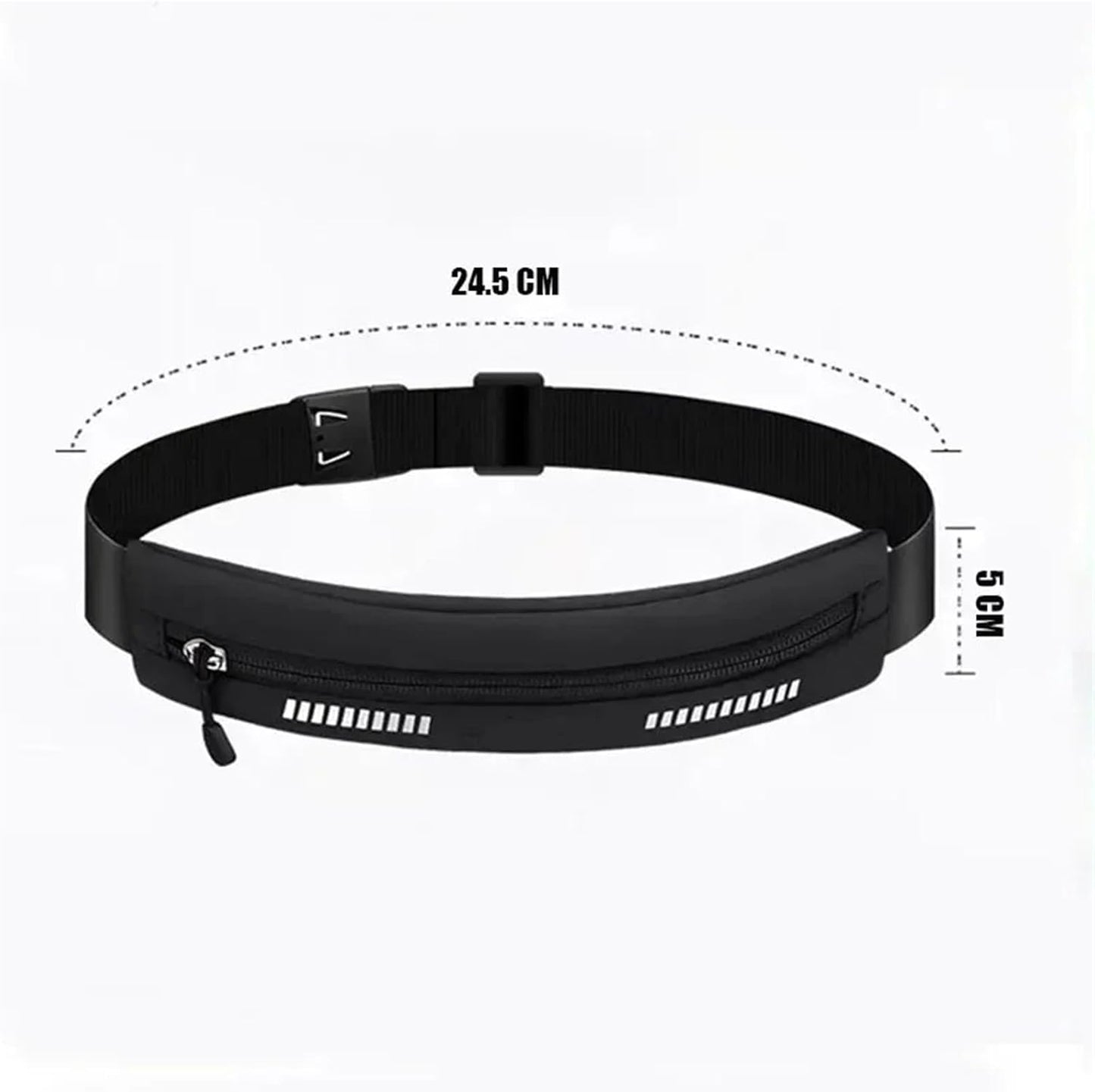 Sports Fanny Pack - Running Belt - Waterproof Waist Bag for Men and Women - Suitable for Money, Phone, Keys, Reflective Strips for Night Running and Cycling, Ideal for Training and Sports Accessories - Image 2