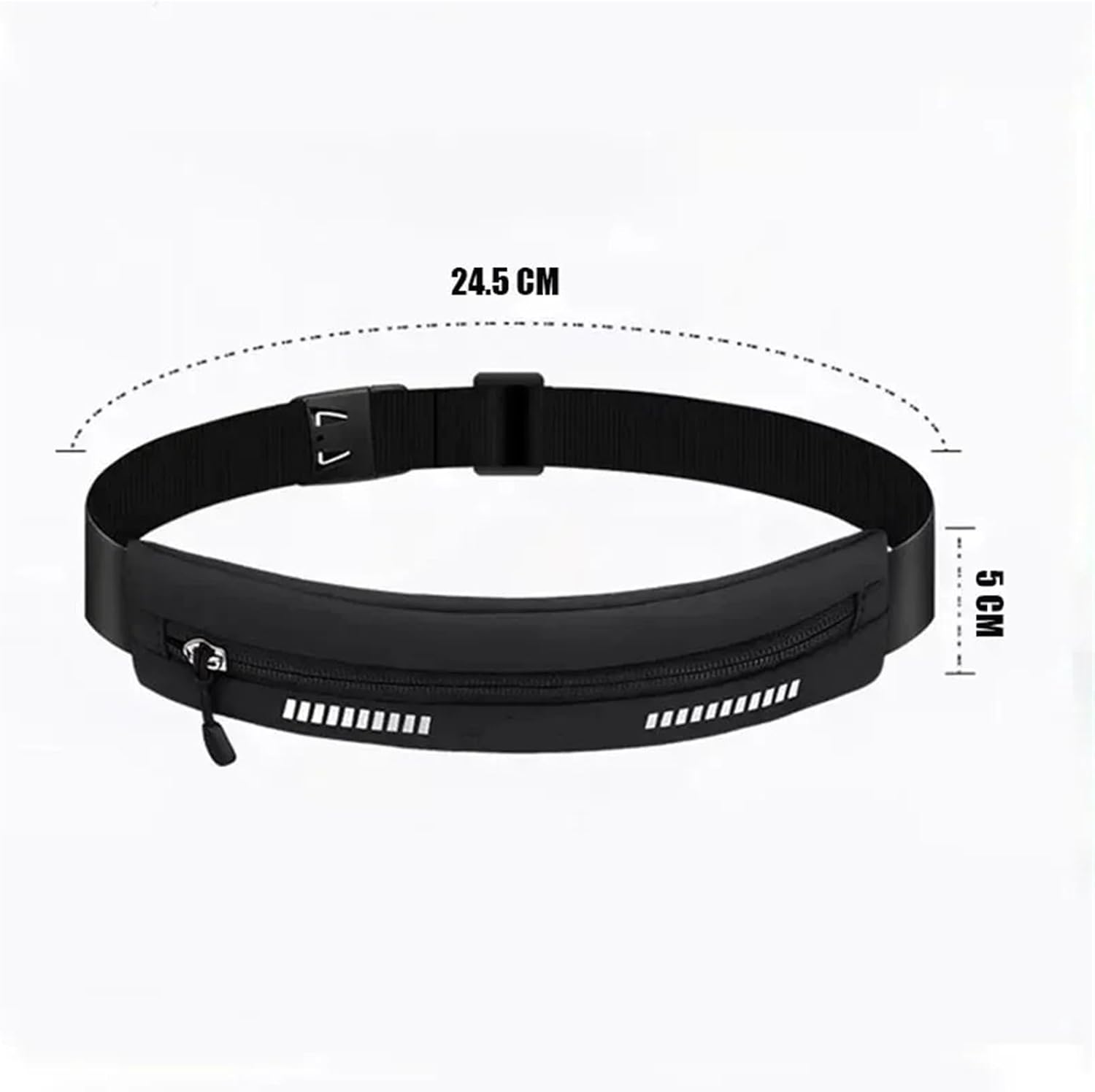 Sports Fanny Pack - Running Belt - Waterproof Waist Bag for Men and Women - Suitable for Money, Phone, Keys, Reflective Strips for Night Running and Cycling, Ideal for Training and Sports Accessories - Image 2