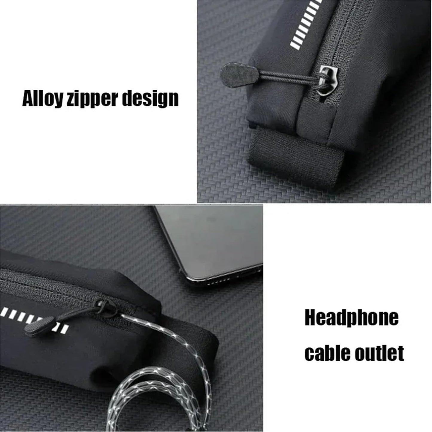 Sports Fanny Pack - Running Belt - Waterproof Waist Bag for Men and Women - Suitable for Money, Phone, Keys, Reflective Strips for Night Running and Cycling, Ideal for Training and Sports Accessories - Image 5