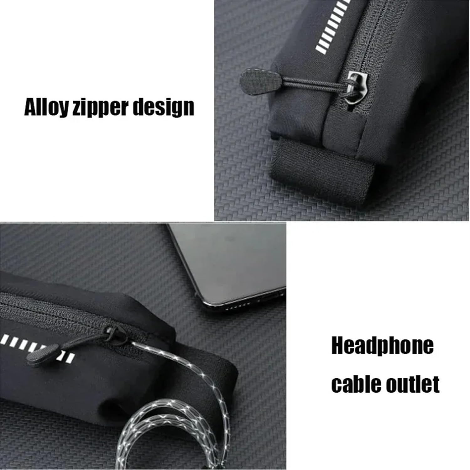 Sports Fanny Pack - Running Belt - Waterproof Waist Bag for Men and Women - Suitable for Money, Phone, Keys, Reflective Strips for Night Running and Cycling, Ideal for Training and Sports Accessories - Image 5