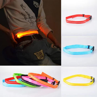 Reflective Waist Belt – USB Rechargeable LED Safety Belt for Cycling, Hiking, Running & Mountain Walking – Adjustable up to 100cm with Secure Snap Closure – 3 Light Modes – Ideal for Night Outdoor Activities – Red - Image 2