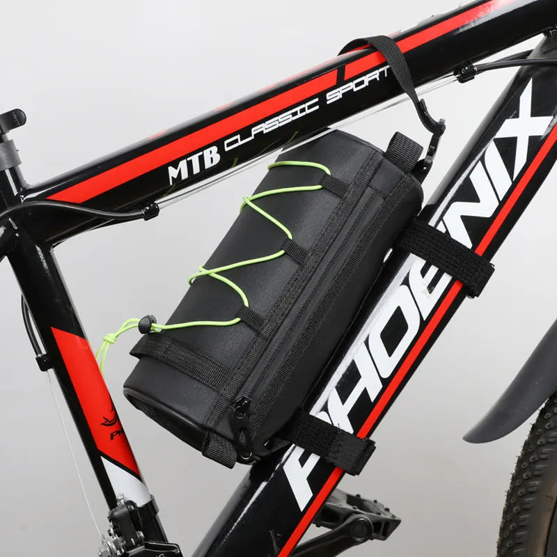 Single Bicycle Bag - Electric Bicycle Bags - Bicycle Bags - Compact Multifunctional Waterproof Bicycle Bag for the Handlebars - Bicycle Handle Bag with Waterproof Zipper and Removable Shoulder Strap - For Racing and Mountain Bikes, Cycling - Image 3
