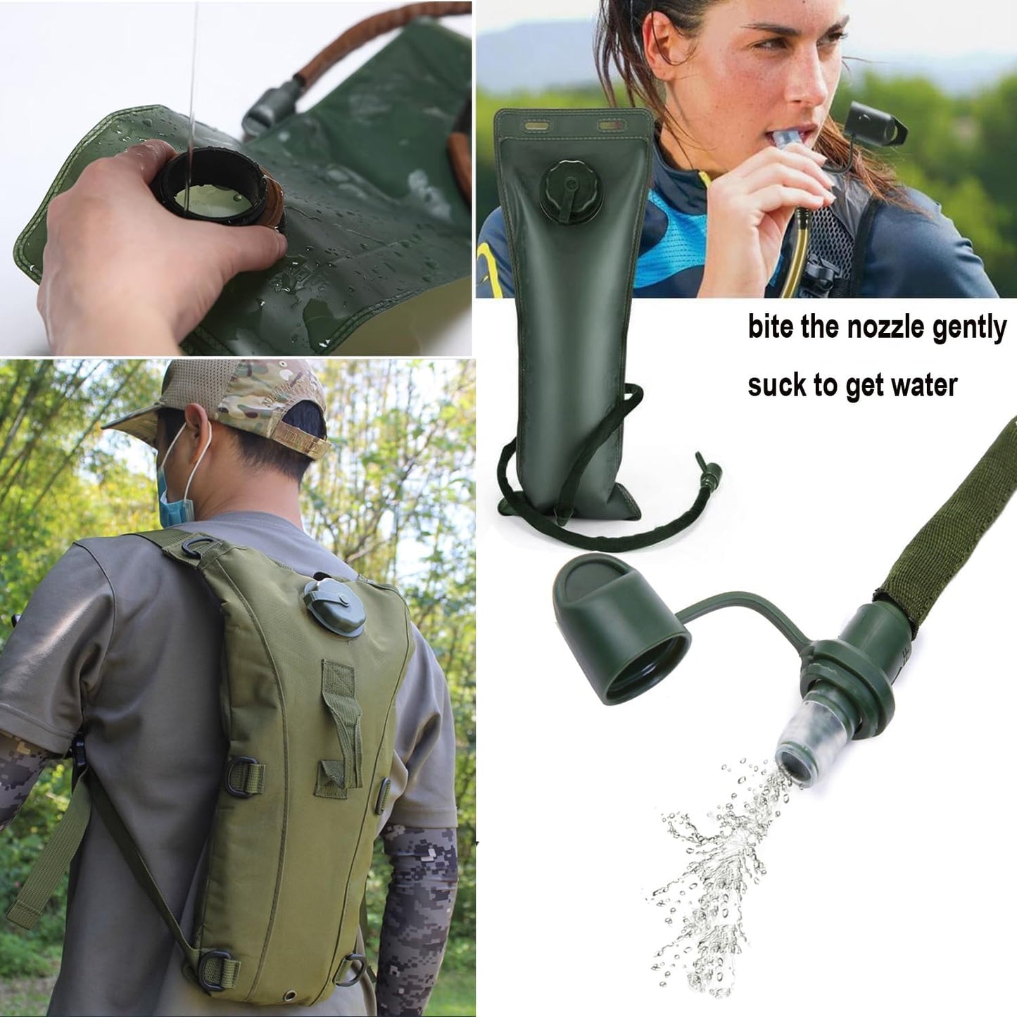 Water Bag–Water Storage–Hydration Backpack–Camping & Hiking–Food Grade Portable Water Bag–3L–CP Color - Image 2
