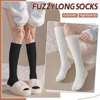 Fleece Socks - Fall/Winter Series - Thick Boot Socks - Double-Sided Velvet - Soft and Fluffy - Non-Fluffing - One Size - 3 Pairs - Image 5