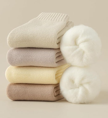 Fleece Socks - Autumn/Winter Warm Socks for Women - Thick Thermal Boot Socks - Soft and Fluffy Slipper Socks - Ideal for Pregnancy and Home Use - 7 Pairs - Image 4