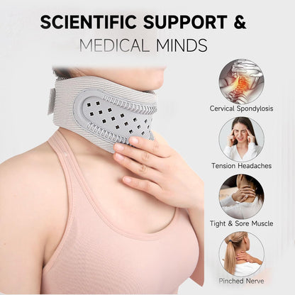 Neck Brace - Neck Pain - Neck Brace for Pain Relief and Support, Soft Adjustable Cervical Collar, Neck Traction Device, Neck Protectors for Spinal Stability and Alignment, Neck Pressure Relief for Men and Women - Gray - Image 4