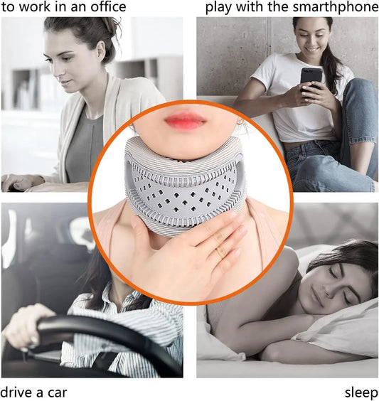 Adjustable Cervical Neck Support Collar, Soft Foam Neck Brace for Comfortable Posture Support, Rest and Daily Use, Grey - Image 5