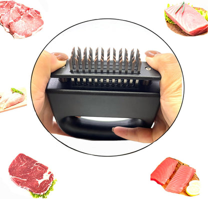 Meat Tenderizer - 48 Pin Stainless Steel Meat Tenderizer - 304 Stainless Steel Meat Tenderizer for Steak, Pork, Lamb - Portable and Lightweight Design - Kitchen Tool for Tender and Juicy Meat