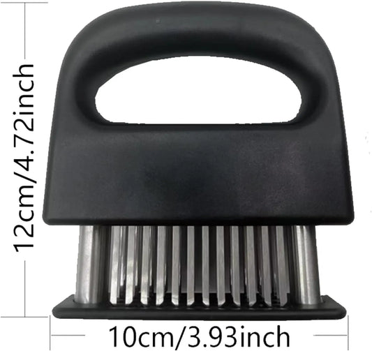48 Pin Stainless Steel Meat Tenderiser with Sharp Blades for Steak, Pork, Chicken and Lamb, Manual Kitchen Tool for Faster Marinating - Image 2