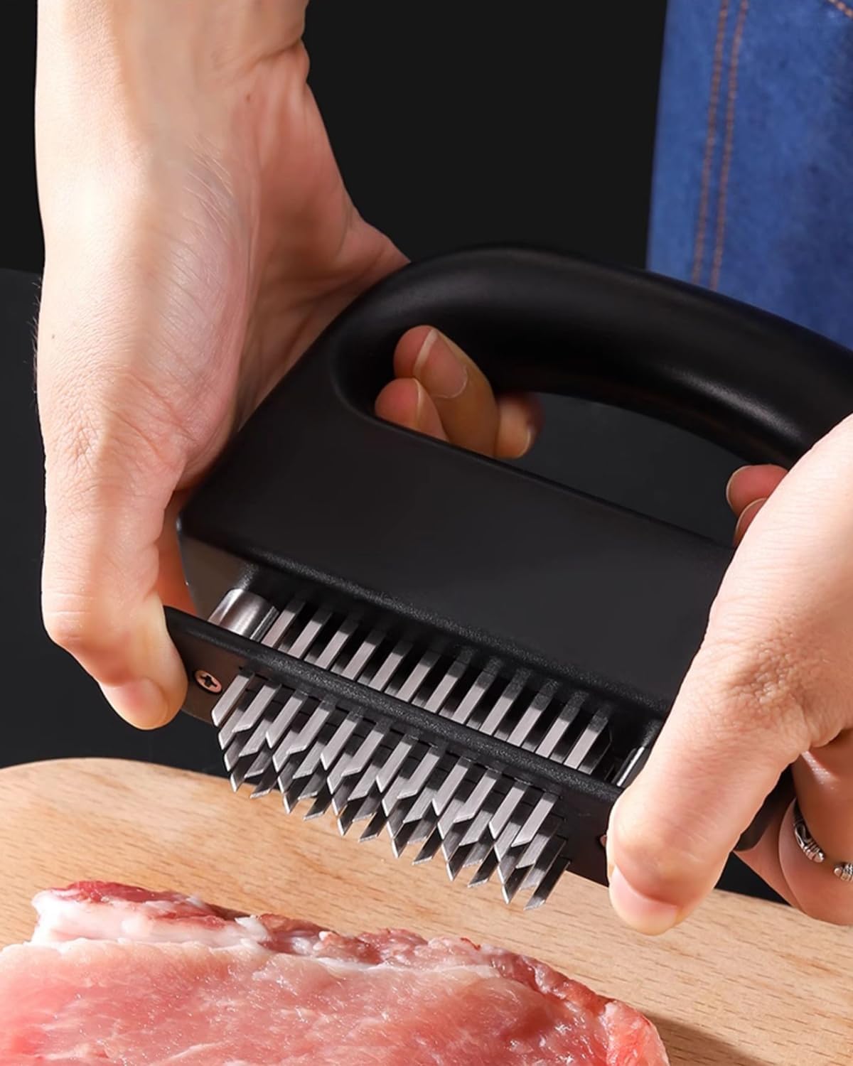 Meat Tenderizer - 48 Pin Stainless Steel Meat Tenderizer - 304 Stainless Steel Meat Tenderizer for Steak, Pork, Lamb - Portable and Lightweight Design - Kitchen Tool for Tender and Juicy Meat - Image 5