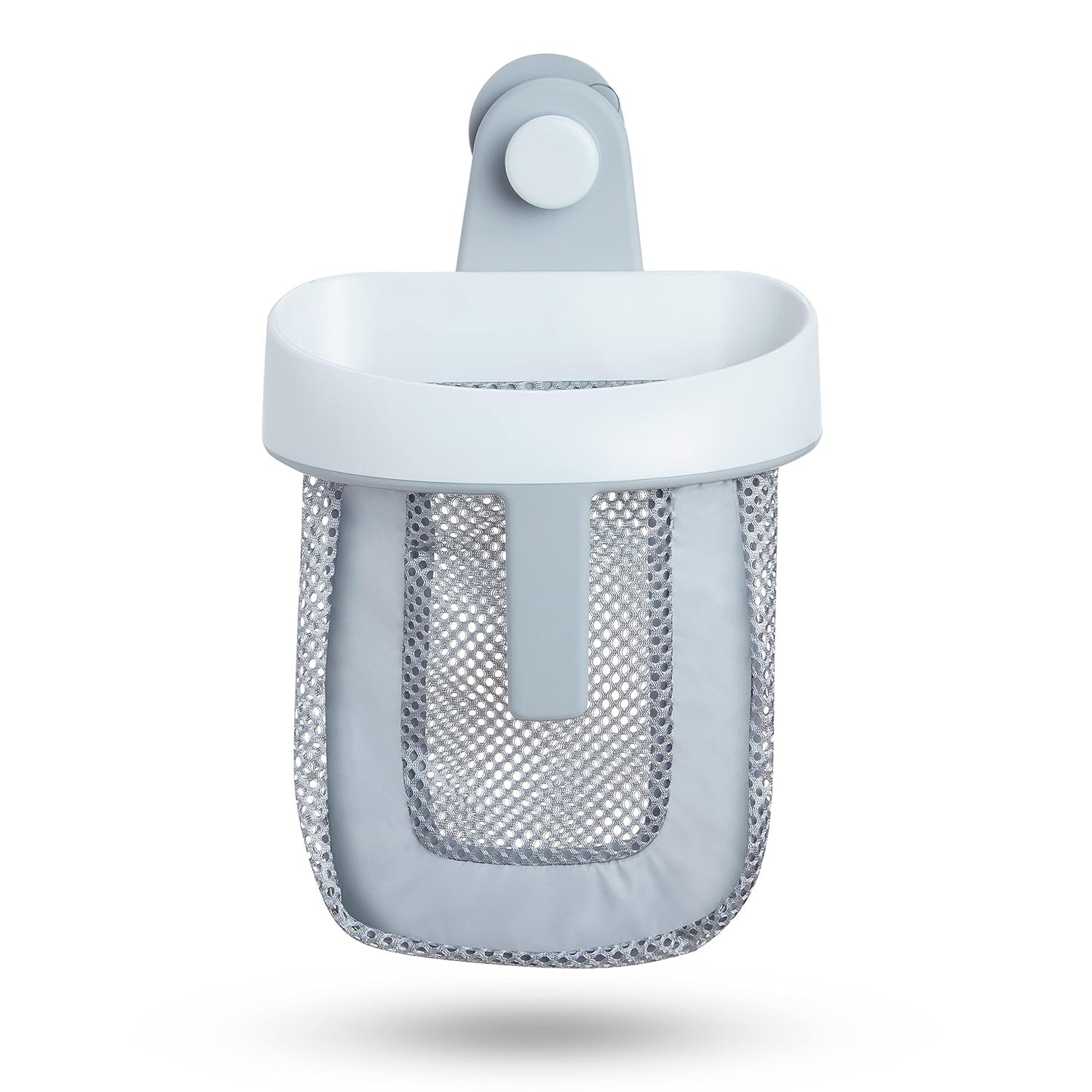 Toy Storage Bag Bathroom Rack Storage Bag for Bathroom with Quick Dry Net, Super Strong Suction Cup, Easy to Attach to Tiles and Bath Wall - Gray - Image 4