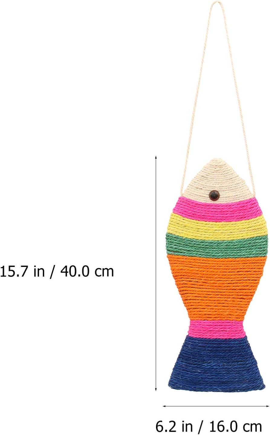 Interactive Cat Toys - Cat Toys - Intelligence Cat Toys - Sisal Scratching Mat in Fish Shape - Durable Scratching Toys for Cats - Protects Furniture & Provides Long-Lasting Fun - 3 Pieces - Image 4